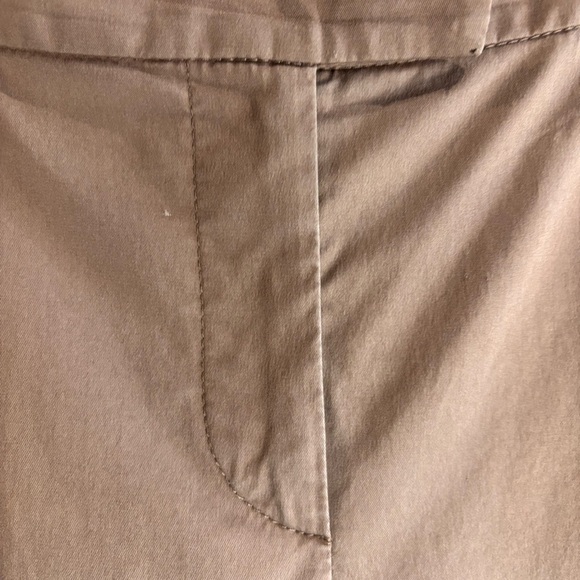 BRUNELLO CUCINELLI Sz 6 Khaki Pants Trousers Cotton Elastane Blend Pockets - Picture 3 of 13